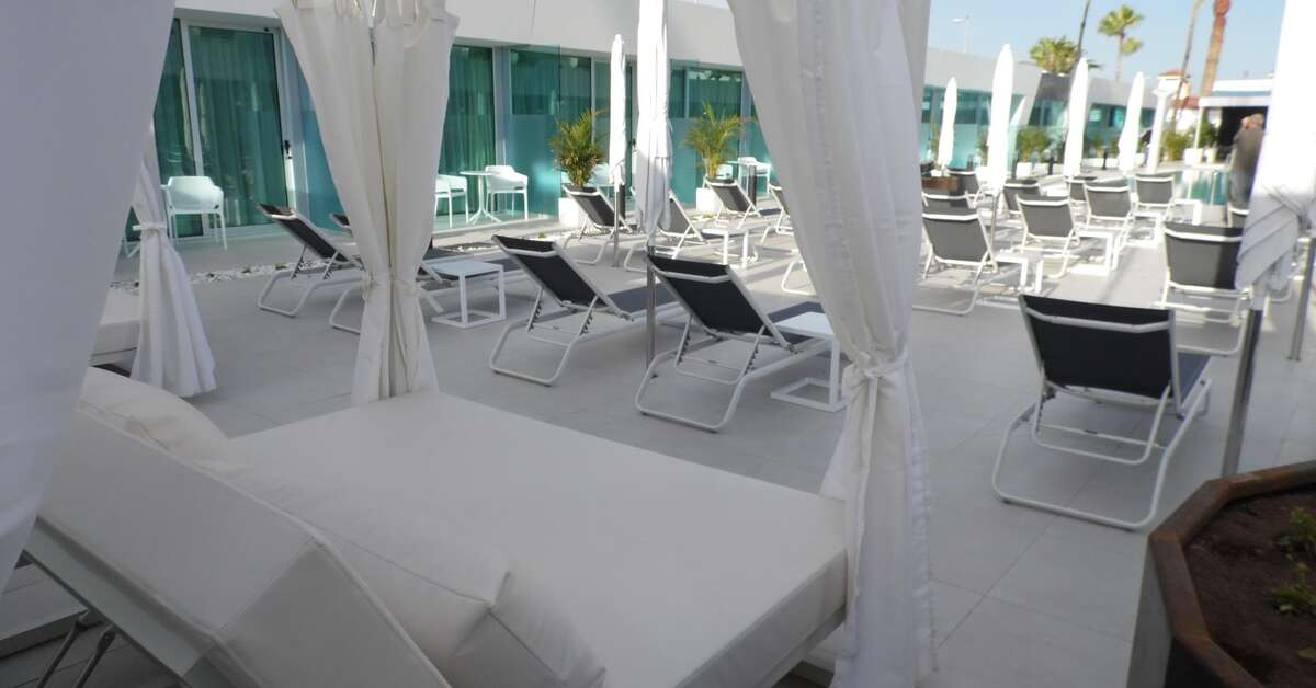 Ein Foto von der Terrasse im Hotel Nayra