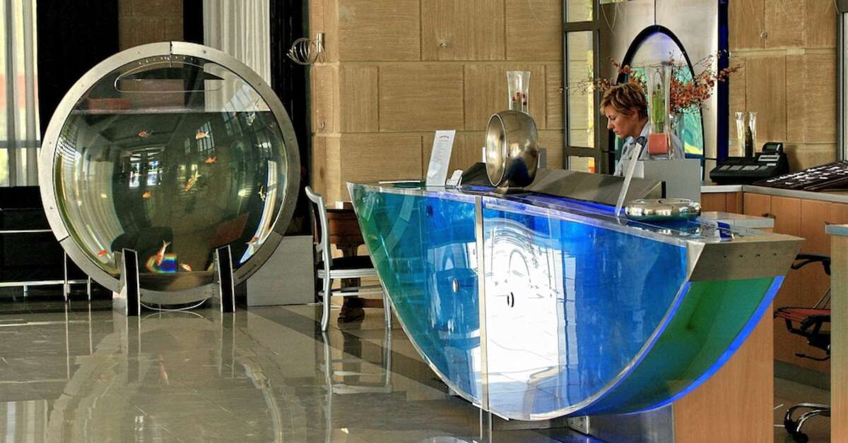 Een foto van het interieur van All Senses Ocean Blue