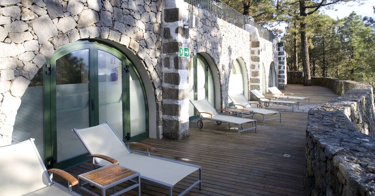 Een foto van het terras bij Hotel Parador Cruz de Tejeda
