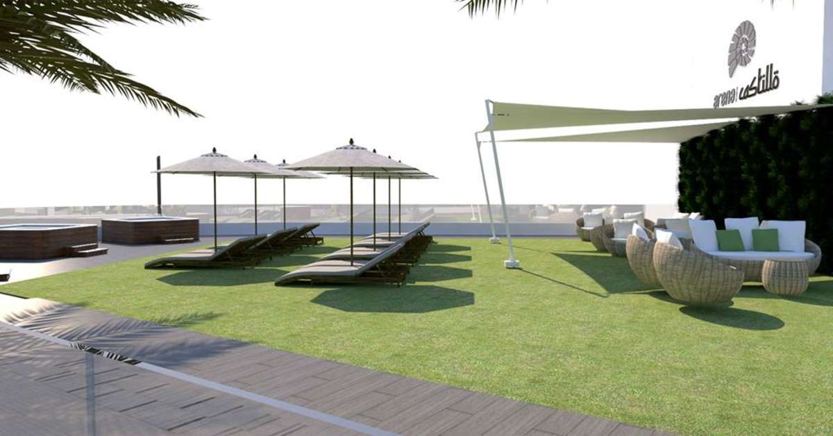 Een foto van het terras bij Arena Castillo