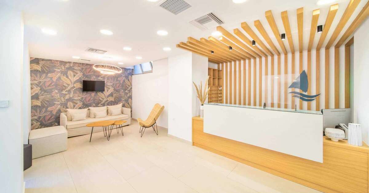 Een foto van het interieur van Aeolos Beach Resort Hotel