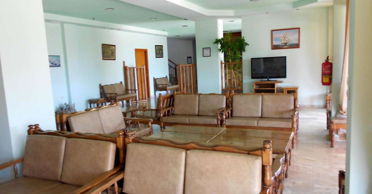 Een foto van het interieur van Anthoula Hotel
