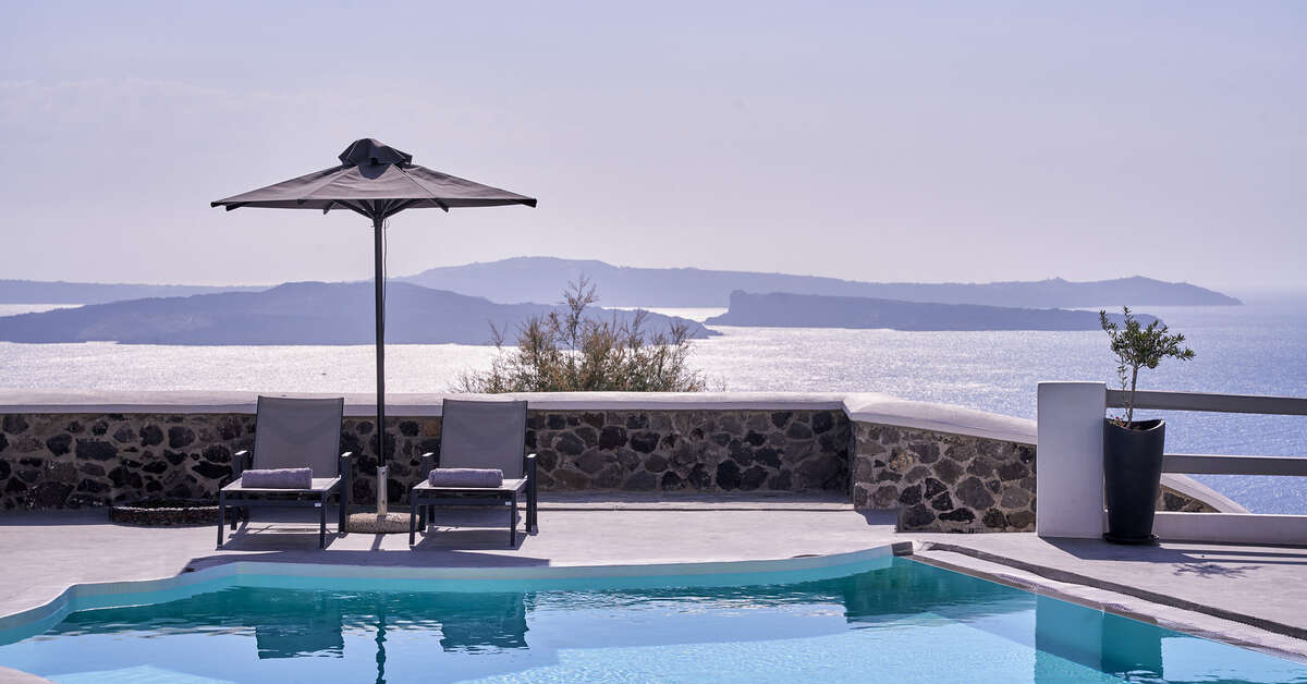 Ein Foto Mr & Mrs White Santorini