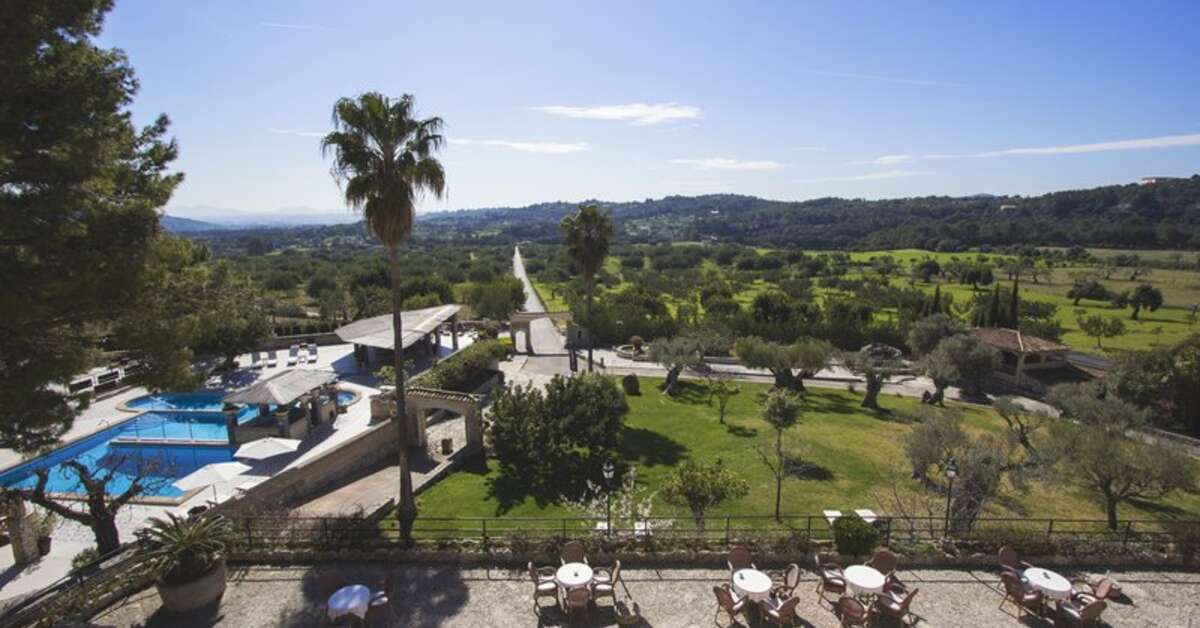 Ein Foto von der Terrasse im Eco Hotel Rural & Spa Monnaber Nou