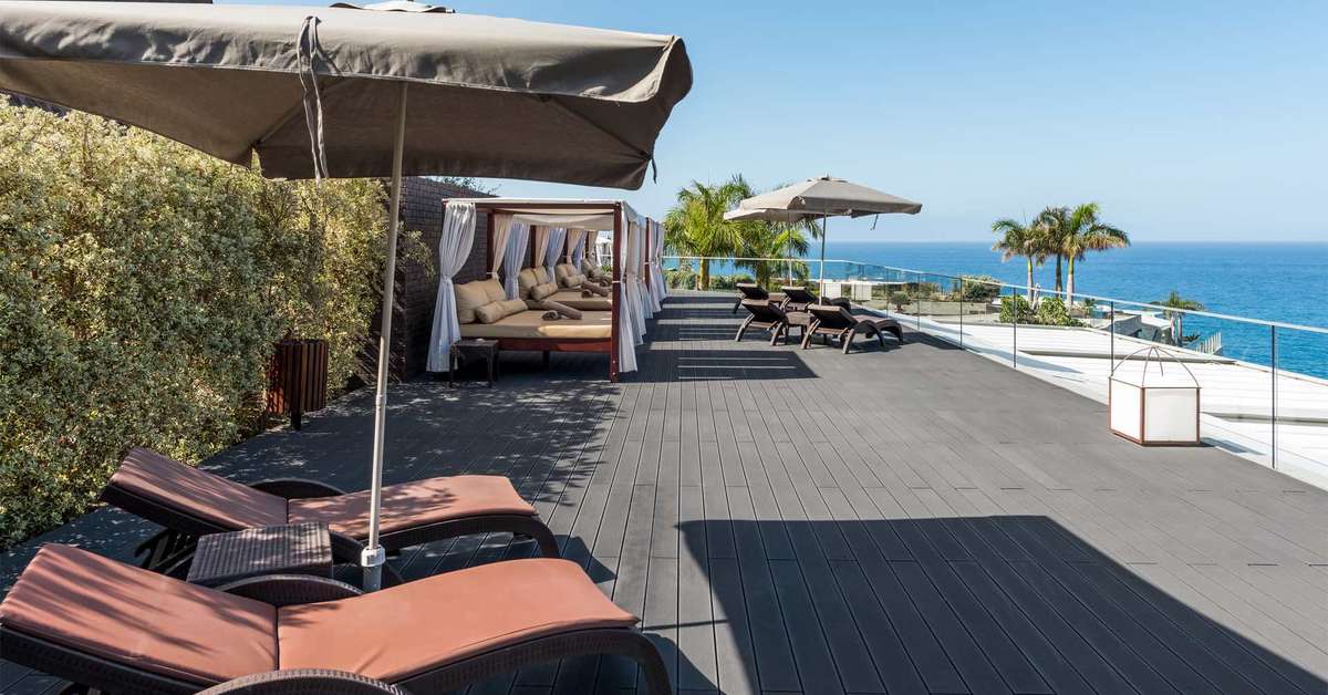 Ein Foto von der Terrasse im Saccharum