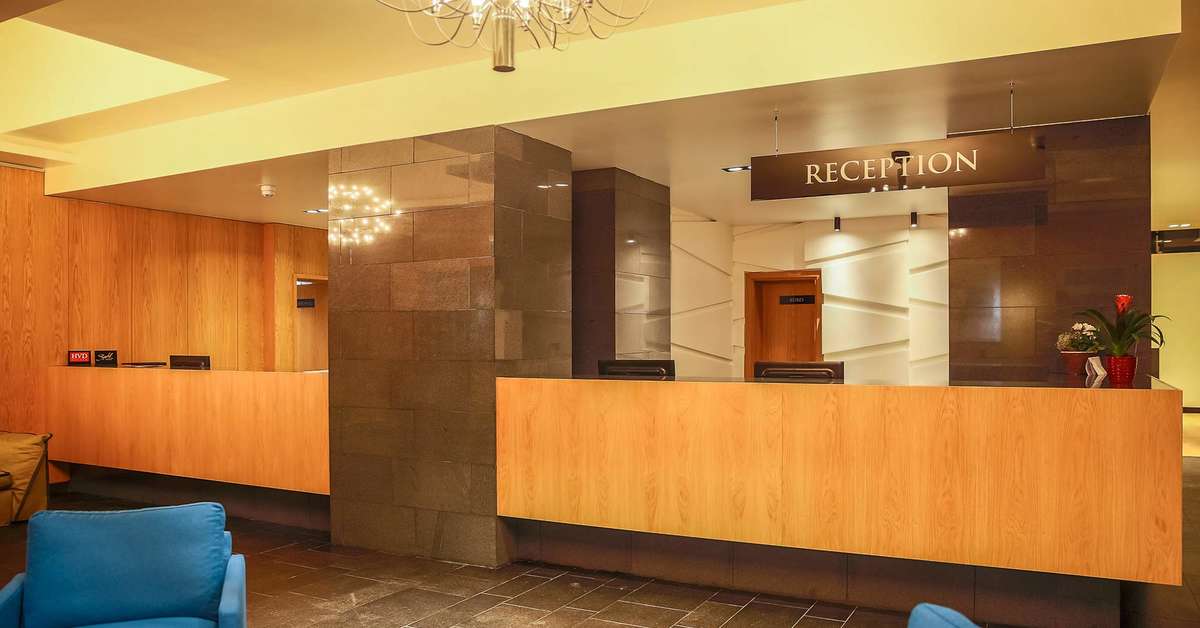 Een foto van het interieur van Grand Hotel Suhl