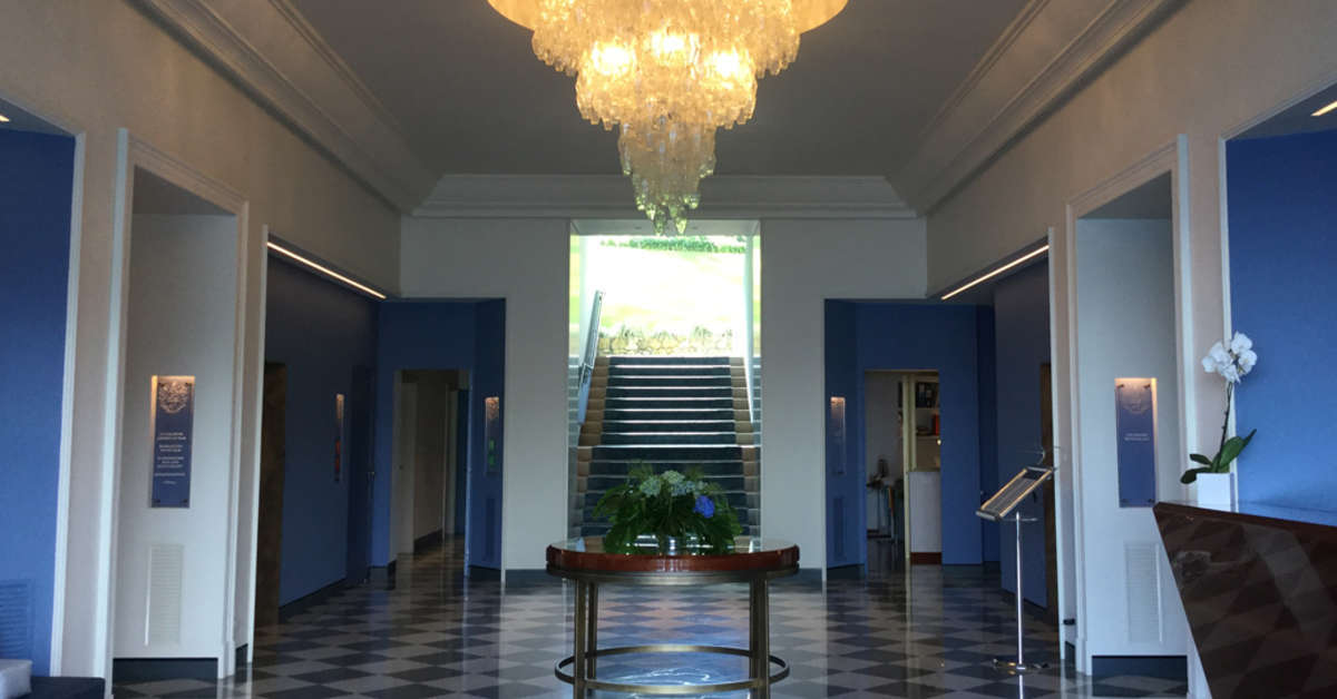 Een foto van het interieur van Grand Hotel Miramare