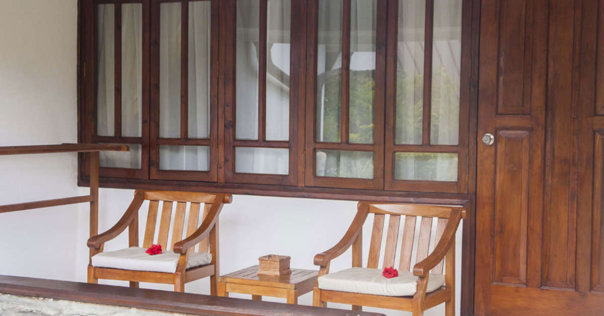 Een foto van de buitenkant van La Digue Island Lodge