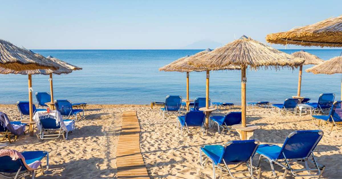 Een foto van het strand bij Hotel Thalassies