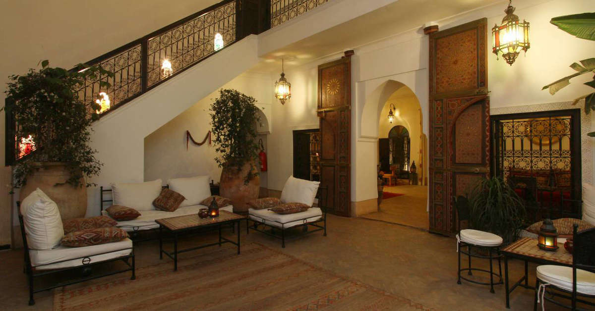 Een foto van het interieur van Riad Karmela