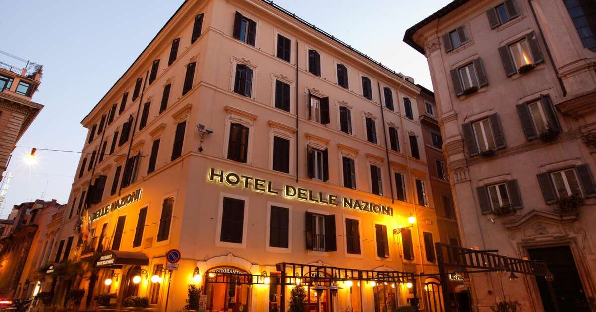Een foto van de buitenkant van Hotel Delle Nazioni Rome