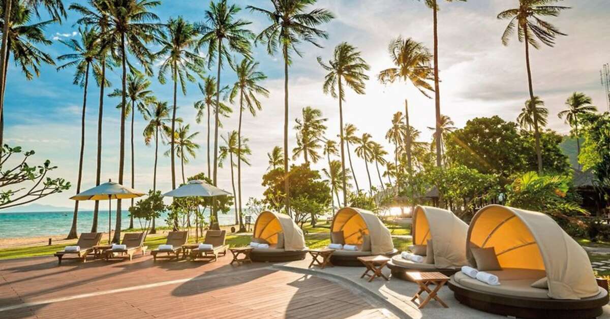 Ein Foto von der Terrasse im Phi Phi Island Village Beach Resort