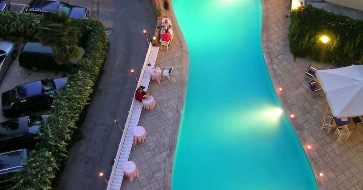 Ein Foto vom Pool im Hotel Villa Adriatica