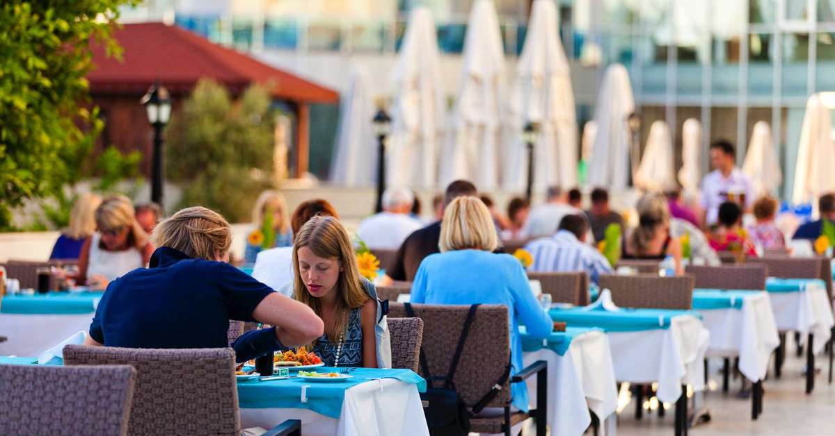Een foto van het terras bij Narcia Resort Side