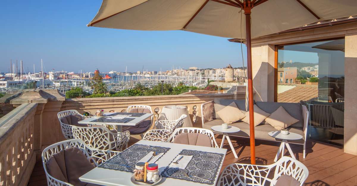 Ein Foto von der Terrasse im Hostal Cuba