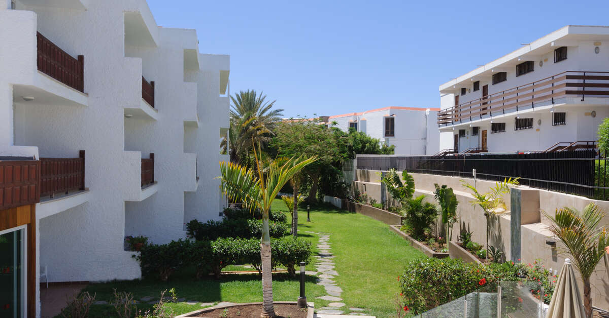 Ein Foto von der Terrasse im Apartments Dunasol
