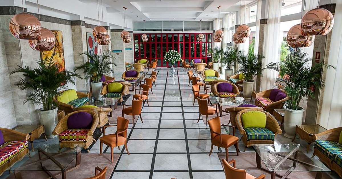 Een foto van het interieur van Bull Hotel Costa Canaria & Spa