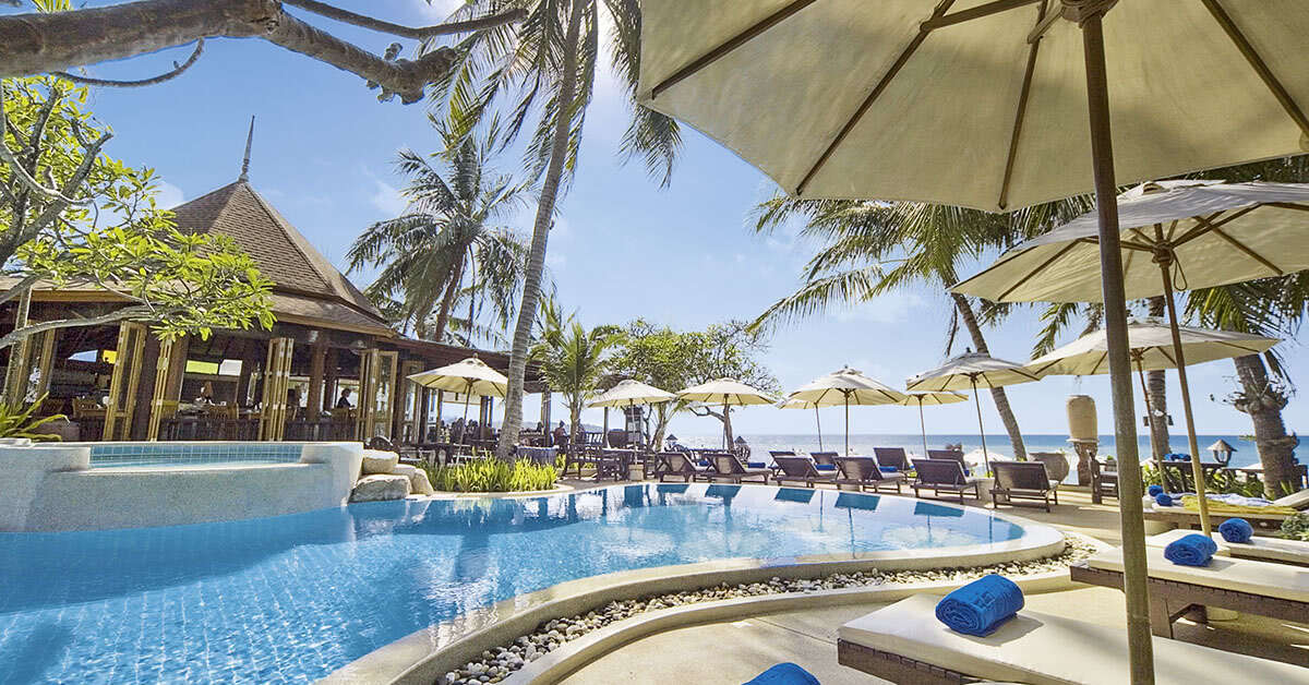 Een foto van het zwembad bij Thai House Beach Resort