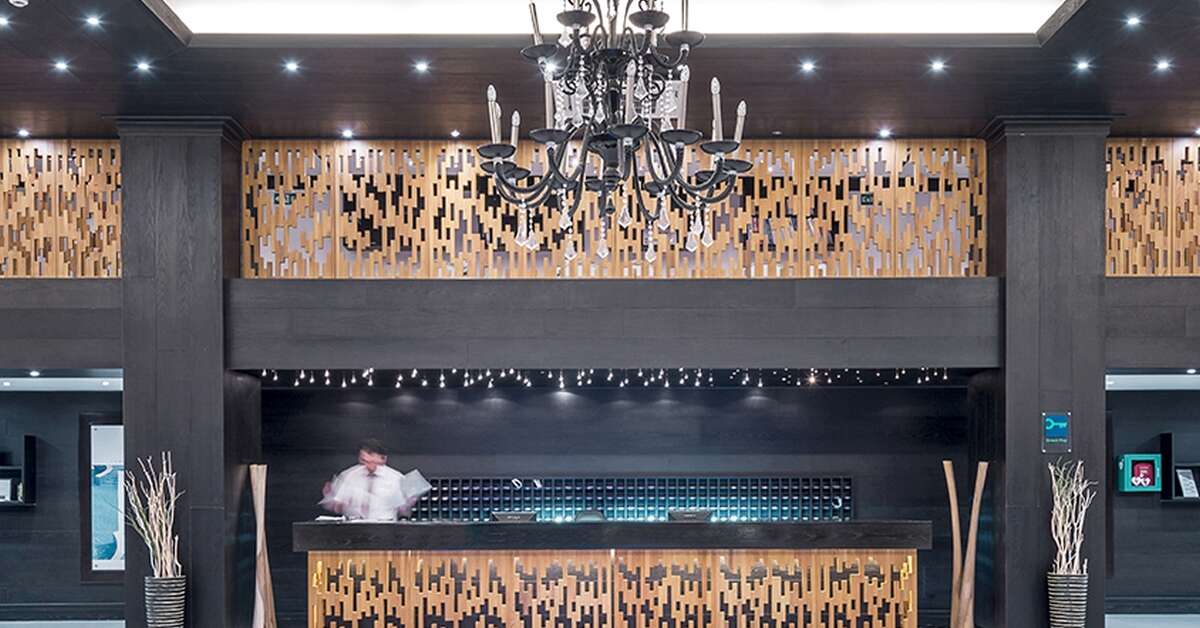 Een foto van het interieur van Mitsis Faliraki Beach Hotel & Spa