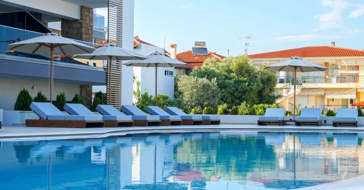 Ein Foto vom Pool im Agnes Deluxe Hotel