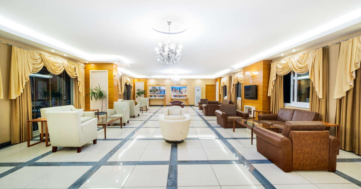 Een foto van het interieur van Villa Sunflower Hotel