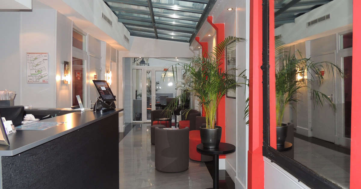 Een foto van het interieur van Hotel Eden Opera