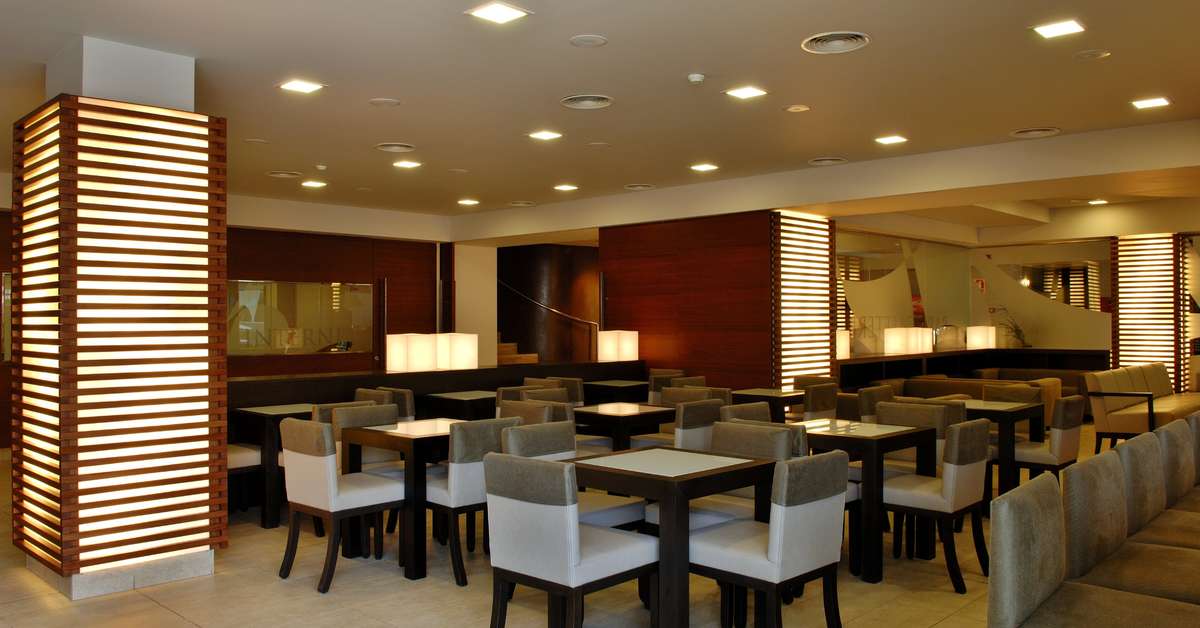 Een foto van het interieur van Hotel Cesar Augustus