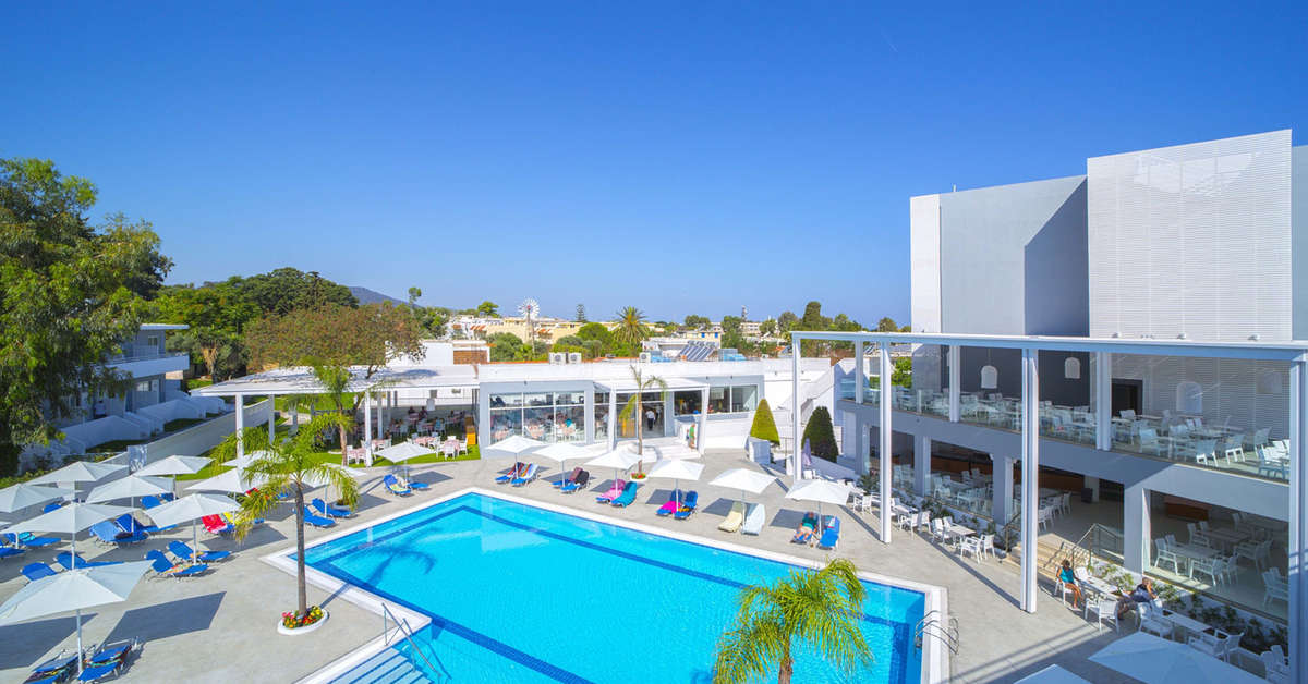 Een foto van een overzicht van Oceanis Park Hotel