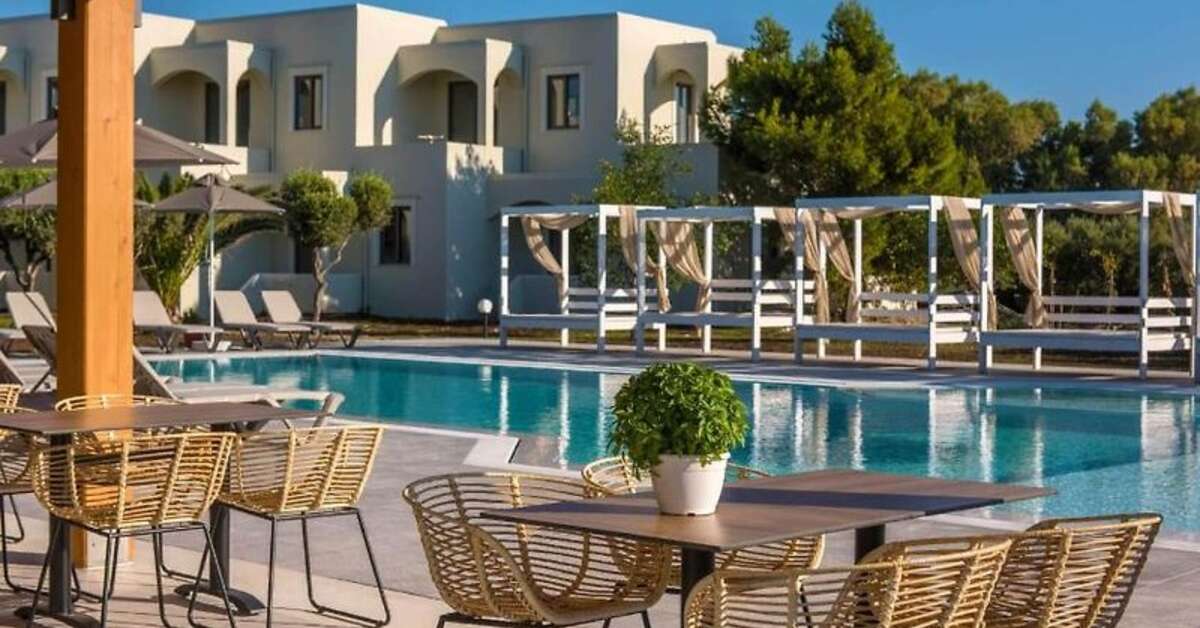 Een foto van het terras bij Malena Hotel & Suites