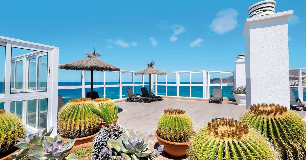 Ein Foto von der Terrasse im Hotel Concorde