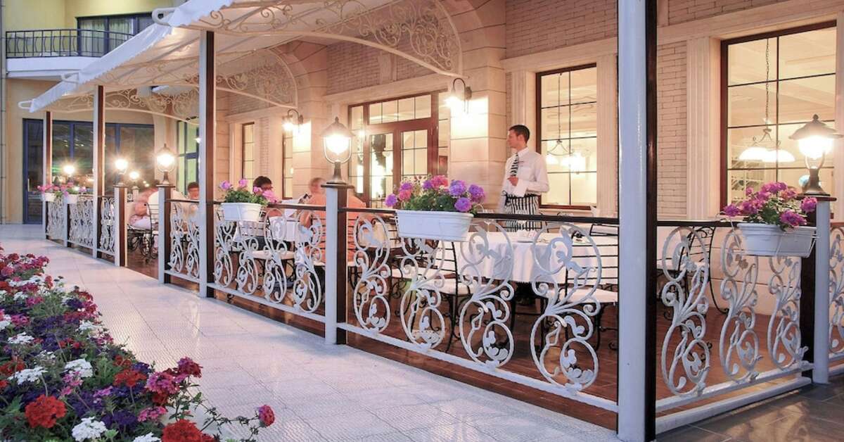 Ein Foto von der Terrasse im Grifid Club Hotel Arabella