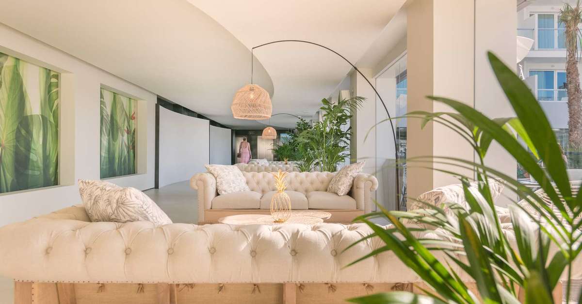 Een foto van het interieur van Amare Beach Hotel Ibiza