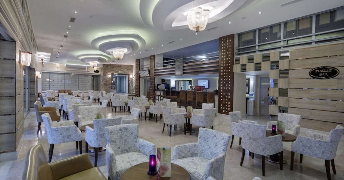 Ein Foto von den Einrichtungen im Alaiye Kleopatra Hotel