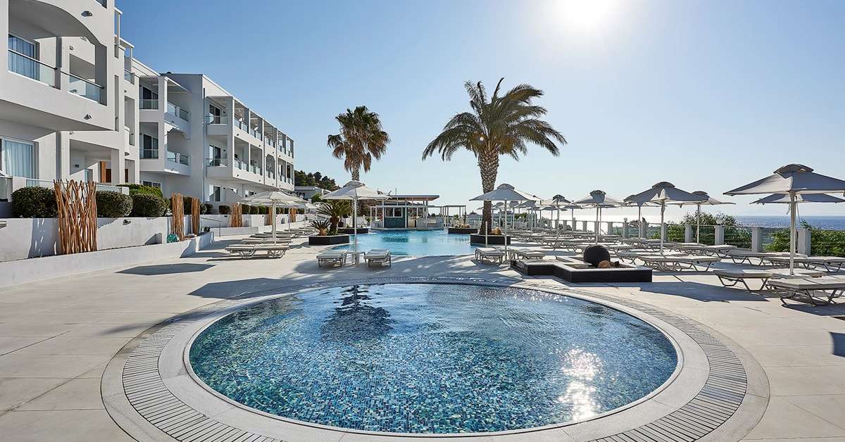 Een foto van een overzicht van Dimitra Beach Hotel & Suites
