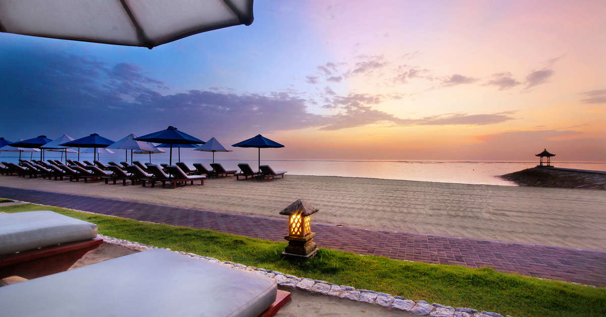 Een foto van het strand bij Hotel Nikko Bali Benoa Beach