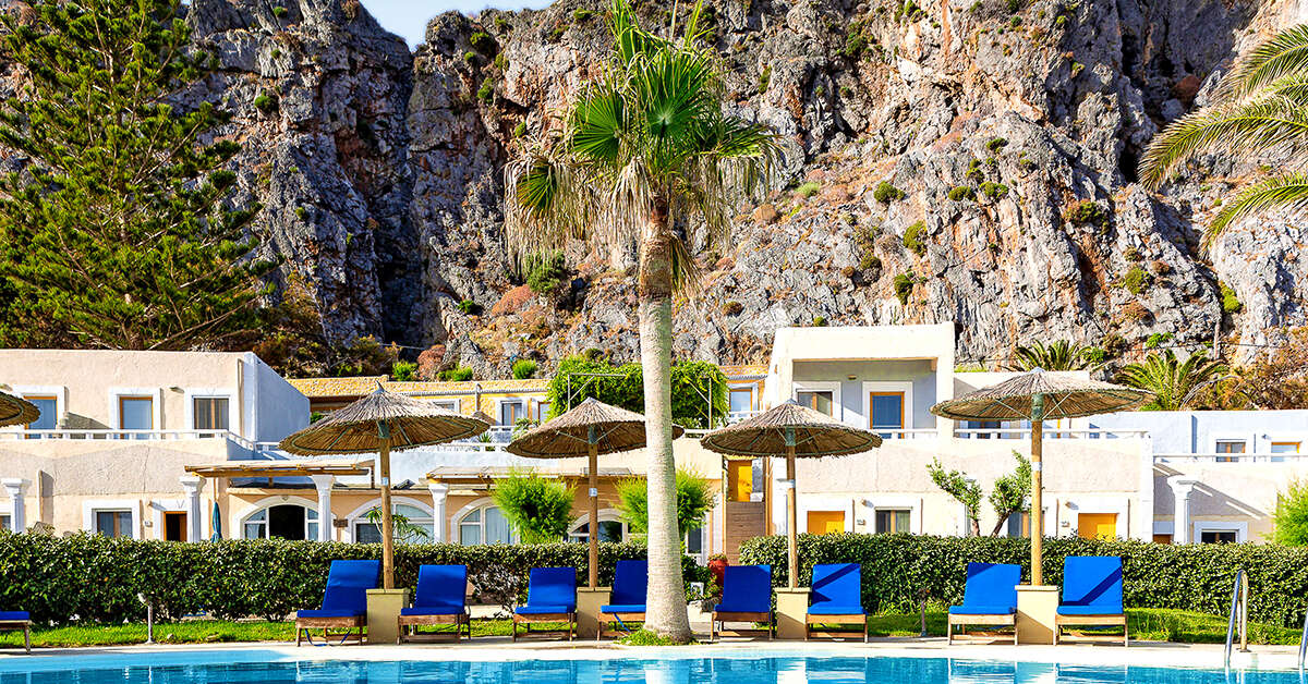 Ein Foto vom Pool im Kalypso Cretan Village Resort & Spa