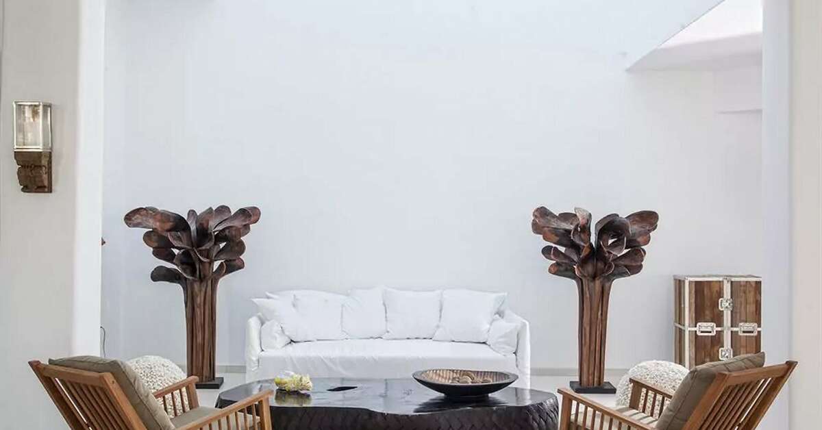 Een foto van het interieur van Myconian Villa Collection