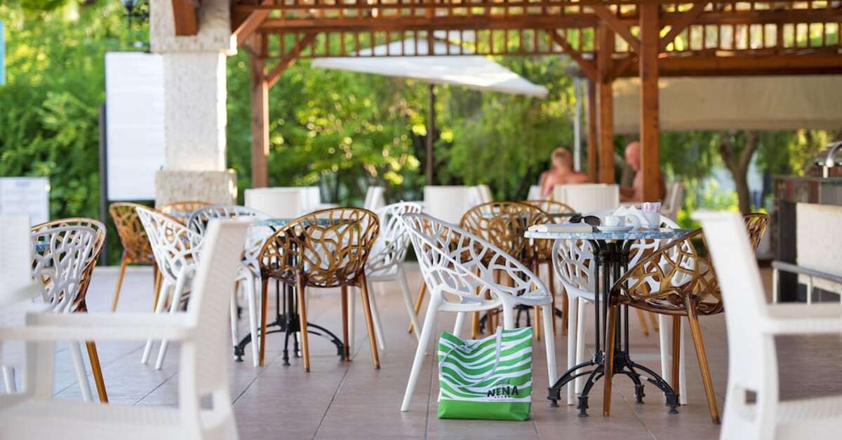 Ein Foto von der Terrasse im Club Nena