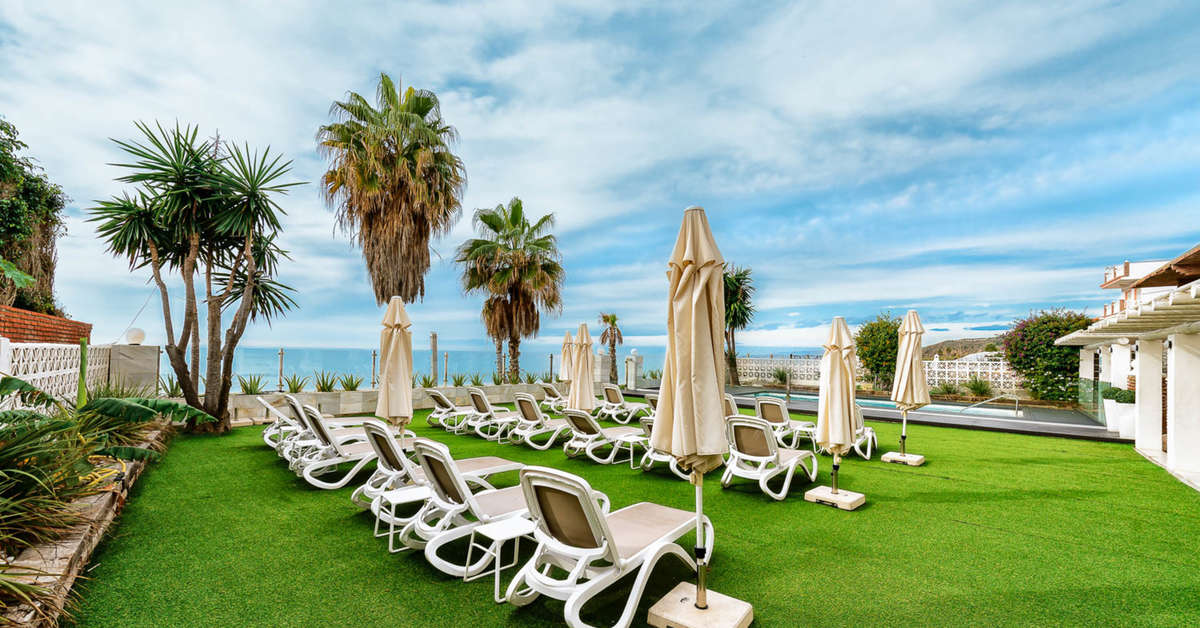 Een foto van het terras bij Hotel Santa Rosa
