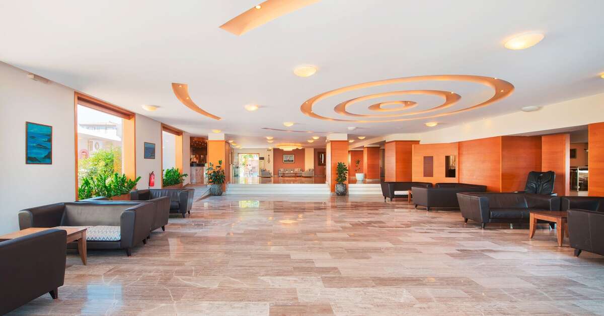 Een foto van het interieur van Hotel Marilena