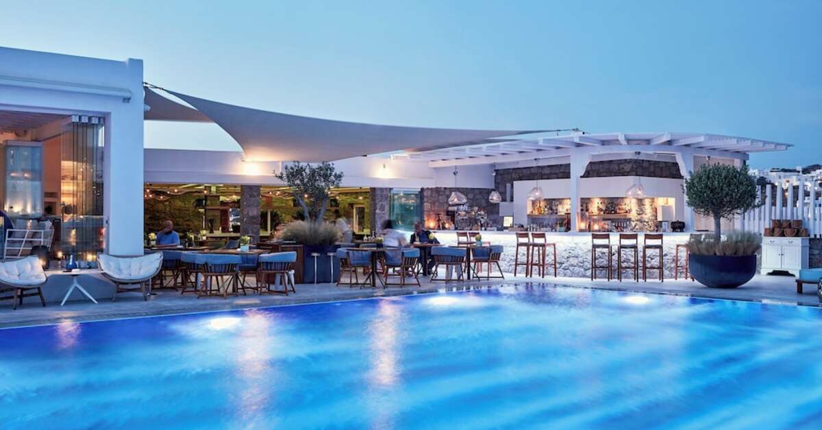 Een foto van het zwembad bij Myconian Kyma Design Hotel