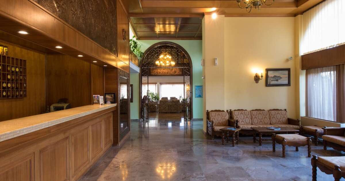 Een foto van het interieur van Sunset Hotel Corfu