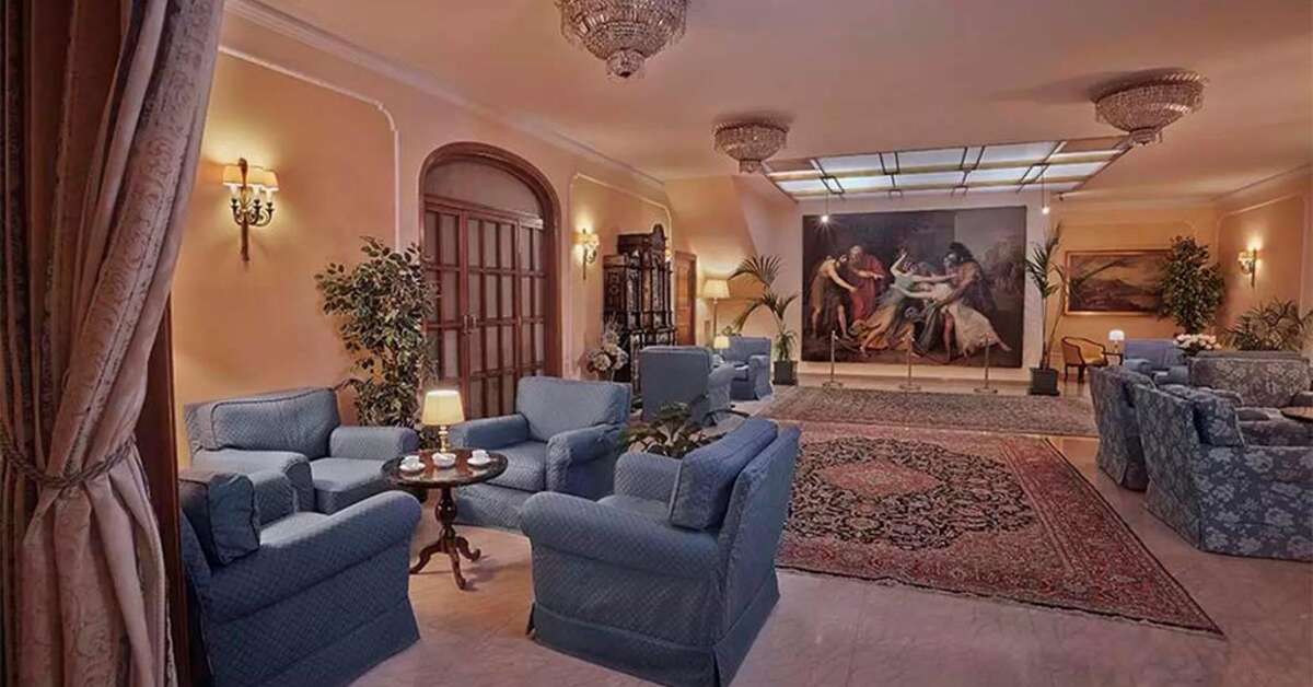 Een foto van het interieur van Hotel Napoleon Rome