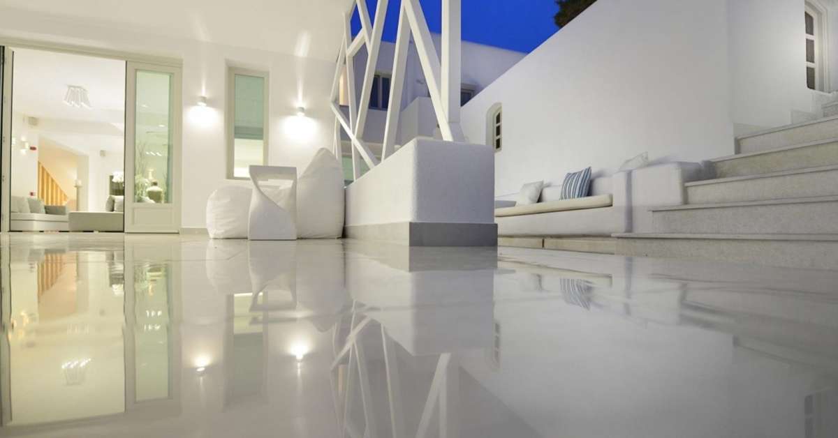 Een foto van het interieur van Nissaki Boutique Hotel