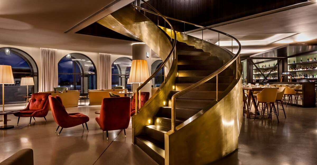 Een foto van het interieur van Grand Hotel Acores Atlantico