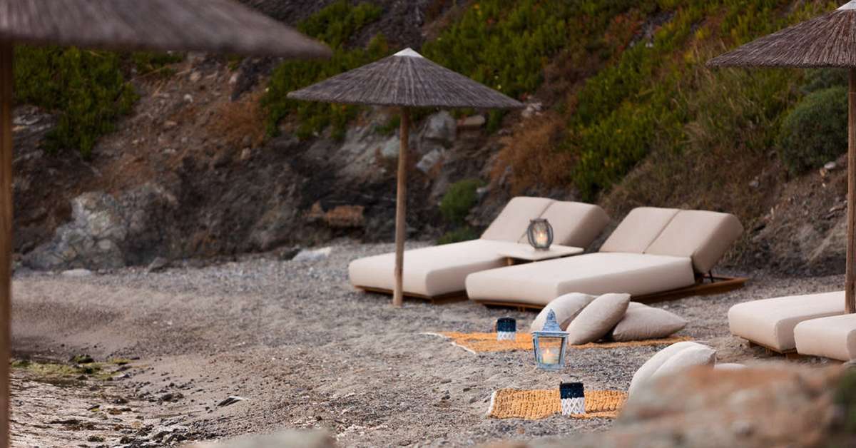 Een foto van het strand bij Casa Del Mar Mykonos Seaside Resort