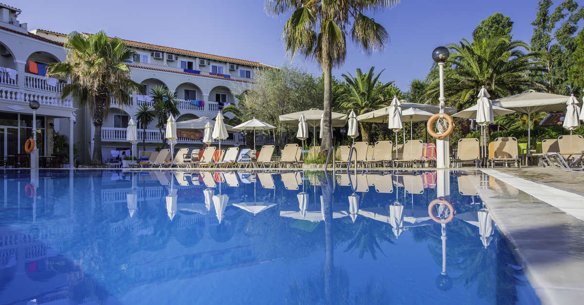 Een foto van het zwembad bij Hotel Angela Beach