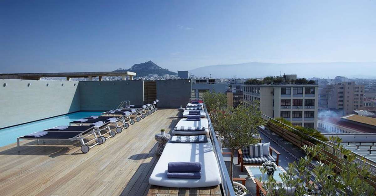 Een foto van het terras bij Fresh Hotel