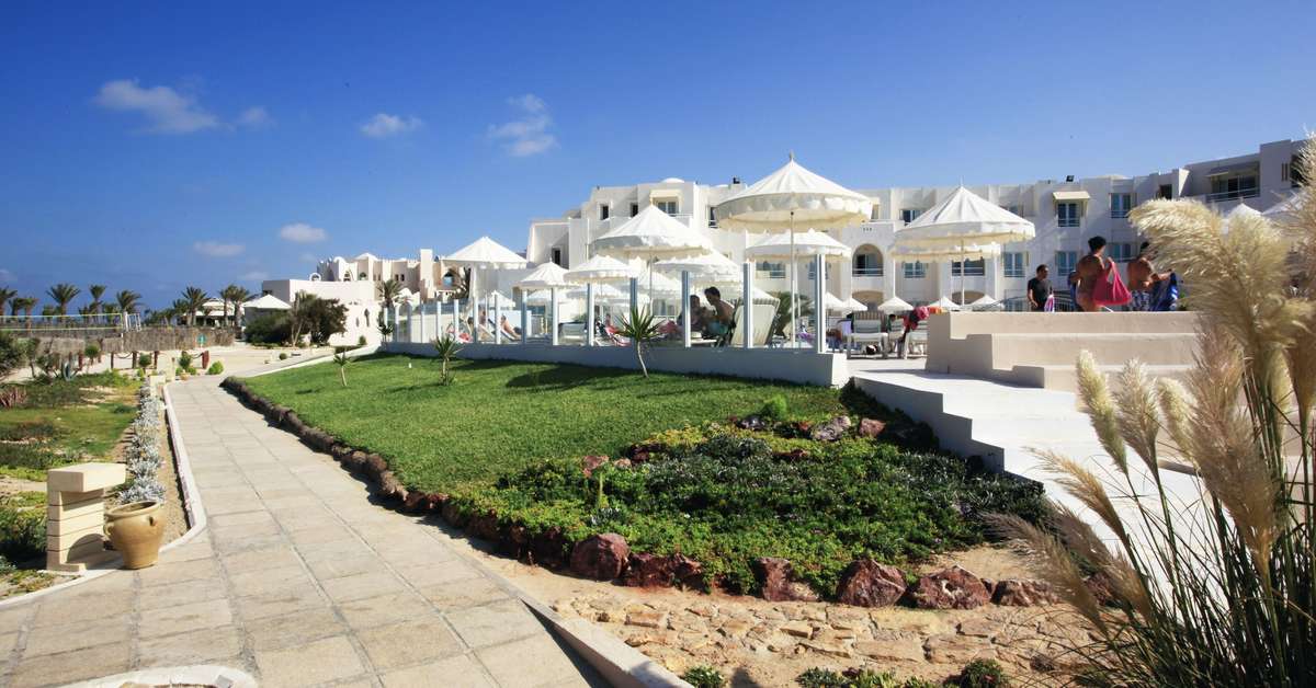 Ein Foto von der Außenansicht des Telemaque Beach & Spa