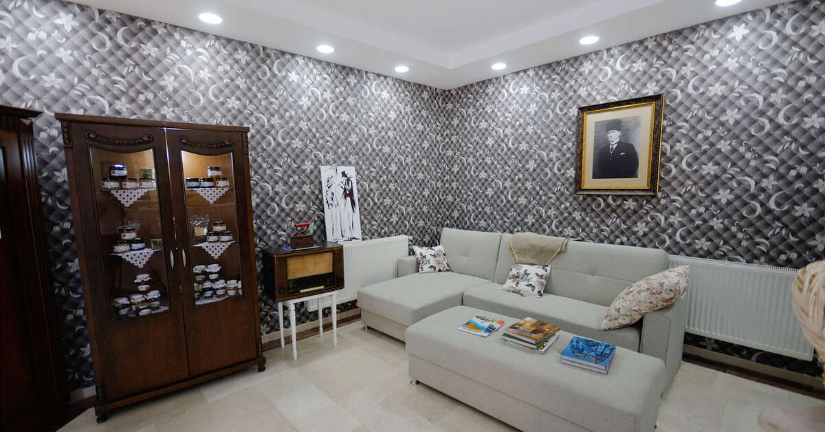 Een foto van het interieur van Villa Anfora